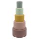 Egymásba rakható, 5 részes színes csészék babáknak - 100%-ban BPA-mentes, 6 hónapos kortól - pasztell színek