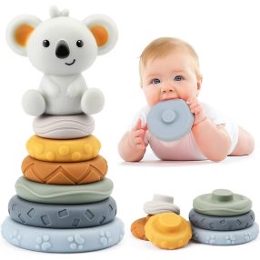 Koalás, 7 db-os, összeilleszthető, fogzást segítő szilikon gyűrű 6 hónapos kortól   Koalás, 7 db-os, összeilleszthető, fogzást segítő szilikon gyűrű 6 hónapos kortól