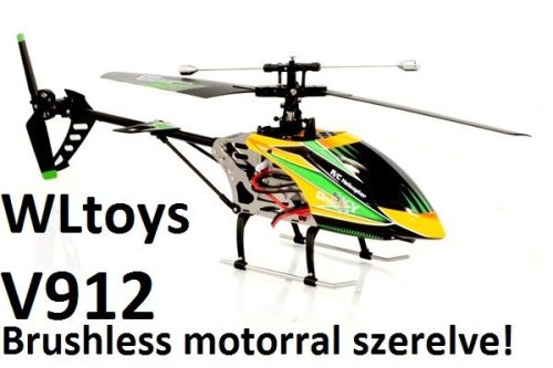 WLtoys V912 táviányítós helikopter - szimpla rotor, 52 cm hossz, brushless motor!